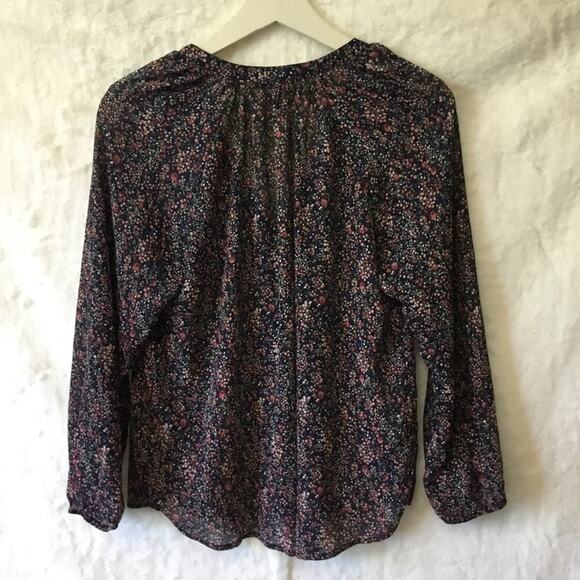 J. Crew Mercantile Floral V-Neck Button-Up Blouse - Picture 8 of 11